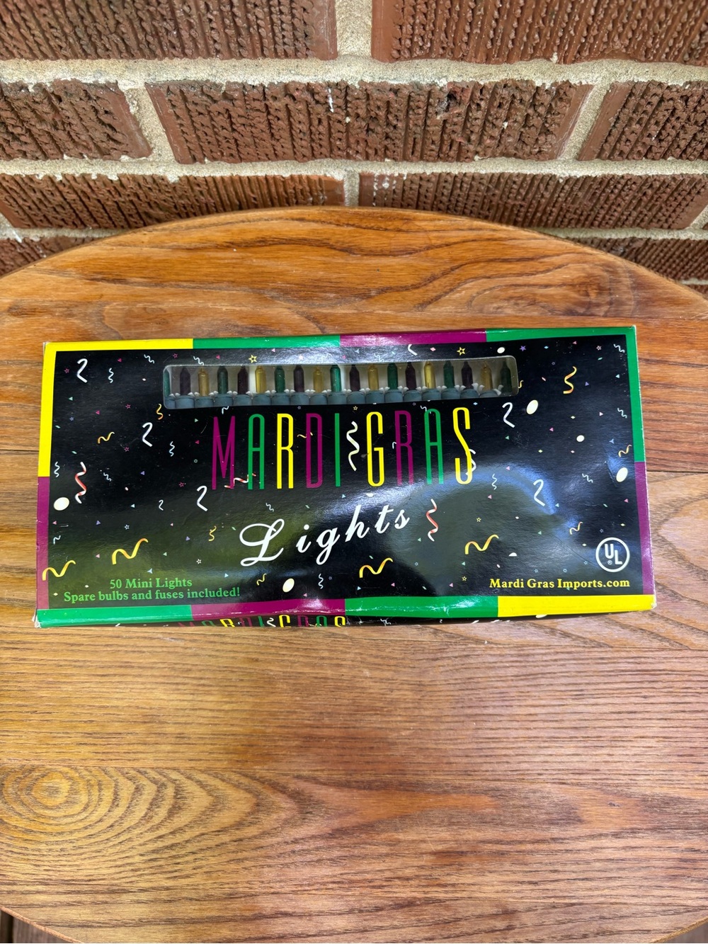 MARDI GRAS Lights Set New in box  Purple Gold Green 50 Ct